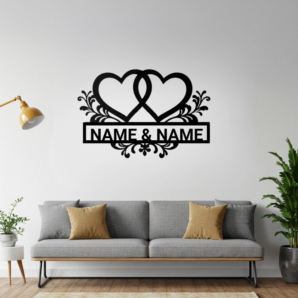 Custom Couple Name Wall Decor WD08CN